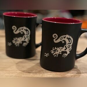 Starbucks VTG 2011 Matching Komodo Dragon collector Mugs Spiritual Folklore EUC
